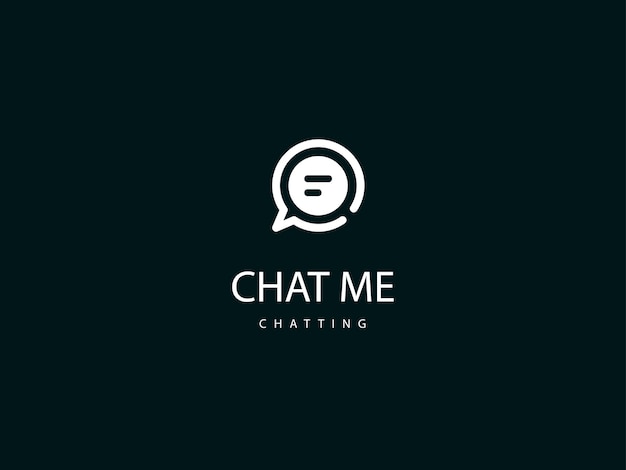 Modern Chat Me logo, for messaging and communication logo design template