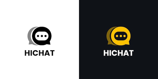 Logo chat moderno con icona a forma di bolla