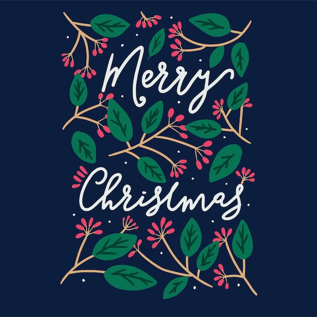 Vector modern christmas card art deco style