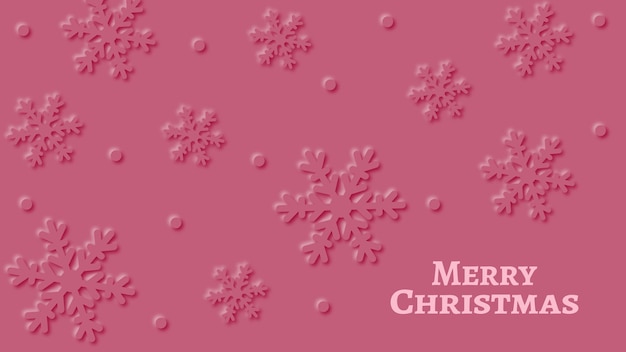 Vector modern christmas greeting card with snowflakes decorations