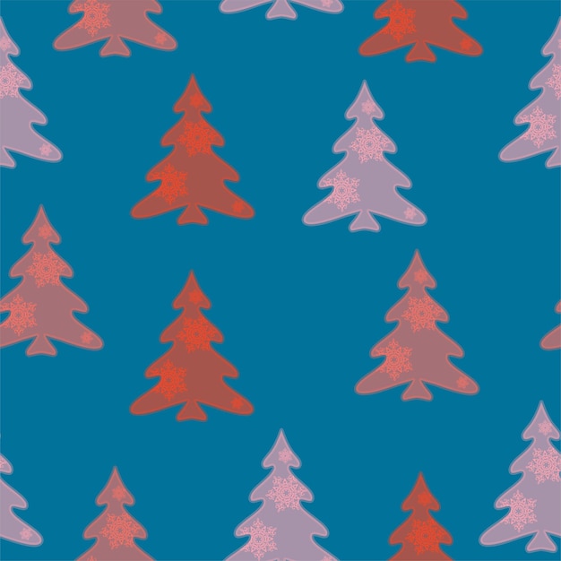 Modern Christmas Seamless Vector patterns cute christmas trees christmas gifts pattern