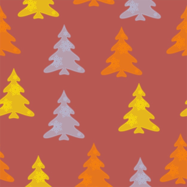 현대 크리스마스 원활한 벡터 패턴 귀여운 크리스마스 나무 크리스마스 선물 패턴