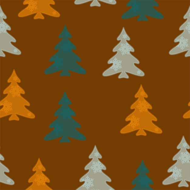 Modern Christmas Seamless Vector patterns cute christmas trees christmas gifts pattern