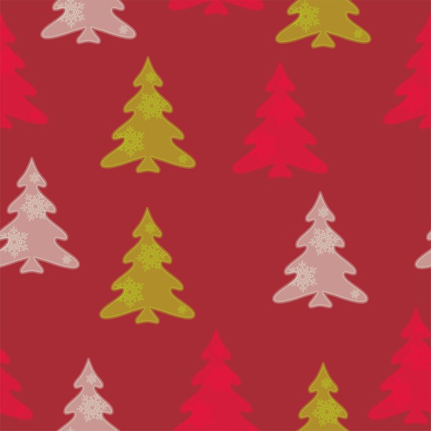 Modern Christmas Seamless Vector patterns cute christmas trees christmas gifts pattern