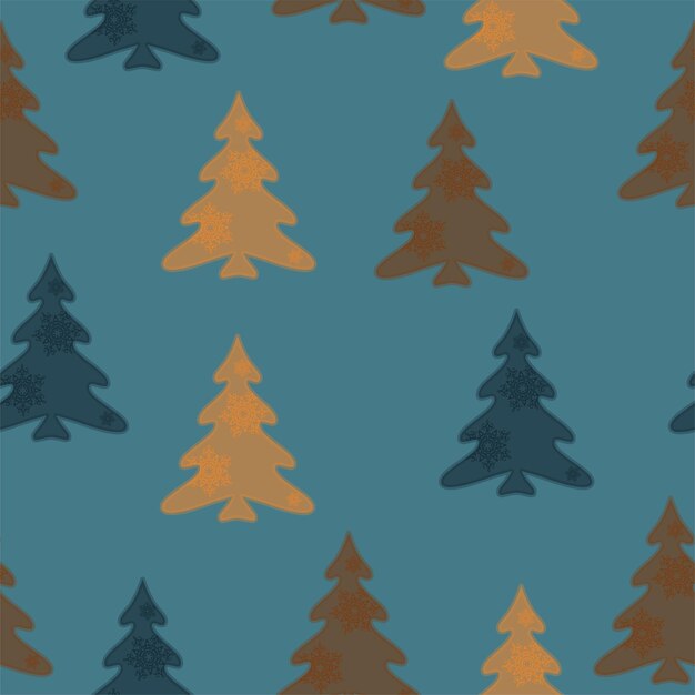 Modern Christmas Seamless Vector patterns cute christmas trees christmas gifts pattern