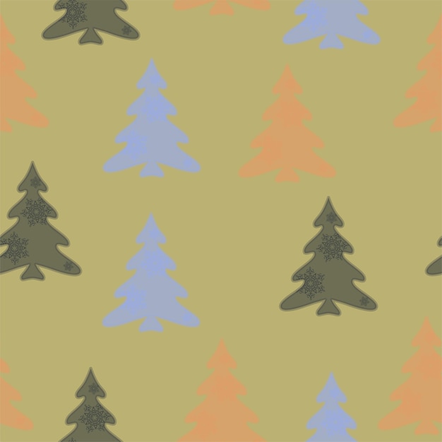 Modern Christmas Seamless Vector patterns cute christmas trees christmas gifts pattern