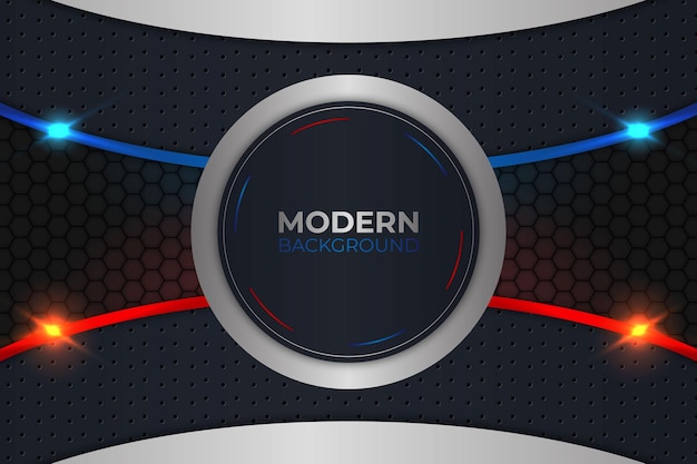 Modern circle blue and red background