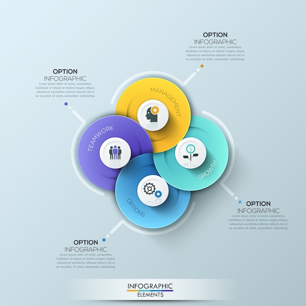 Elementi moderni di infographics di affari del cerchio