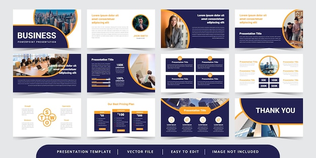 Vector modern circle business slides editable powerpoint presentation template