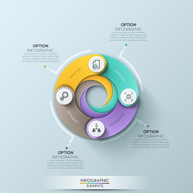 Vector modern circle business template