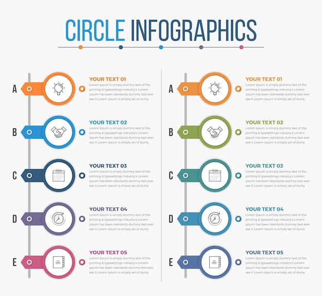 Infografica moderna del cerchio