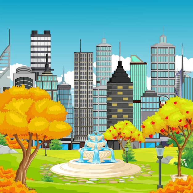 Premium Vector | Modern city background