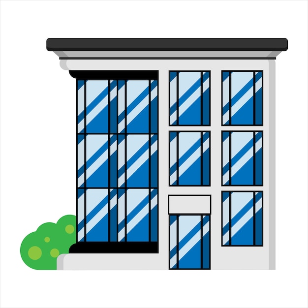 Modern City Building Facade vector illustration