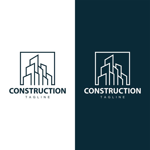 Современный дизайн логотипа городского здания Роскошная и простая городская архитектура