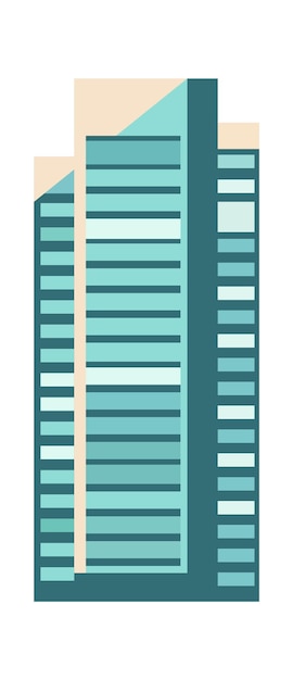 Vector modern city building