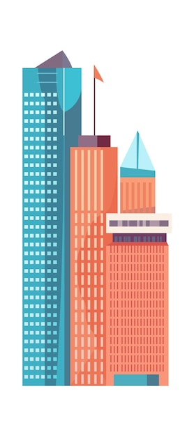 Vector modern city buildings