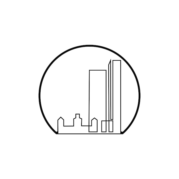 Modern City skyline city silhouette vector illustration in flat design