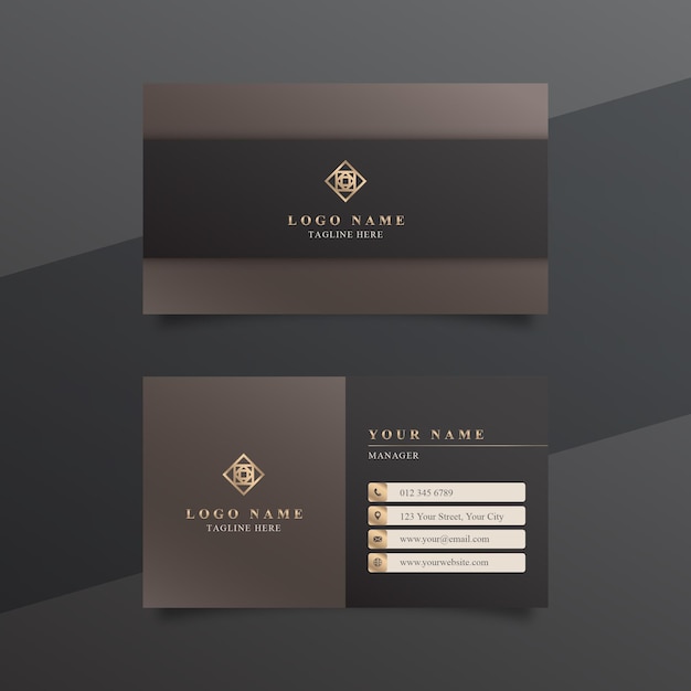 Modern classy business card template