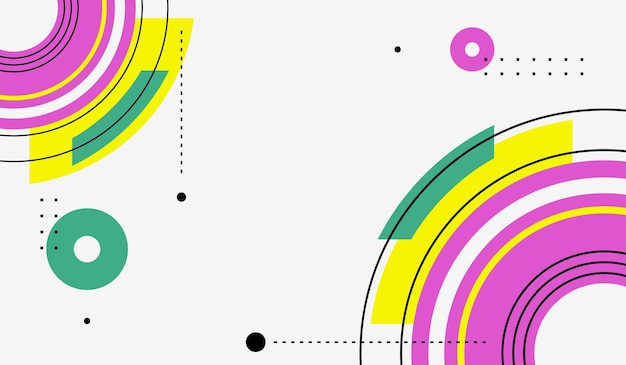 Современный и чистый абстрактный векторный фон с формами и линиями