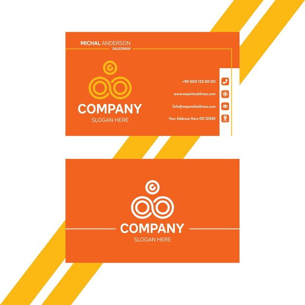 Modern and Clean Business Card Template. Double sided design