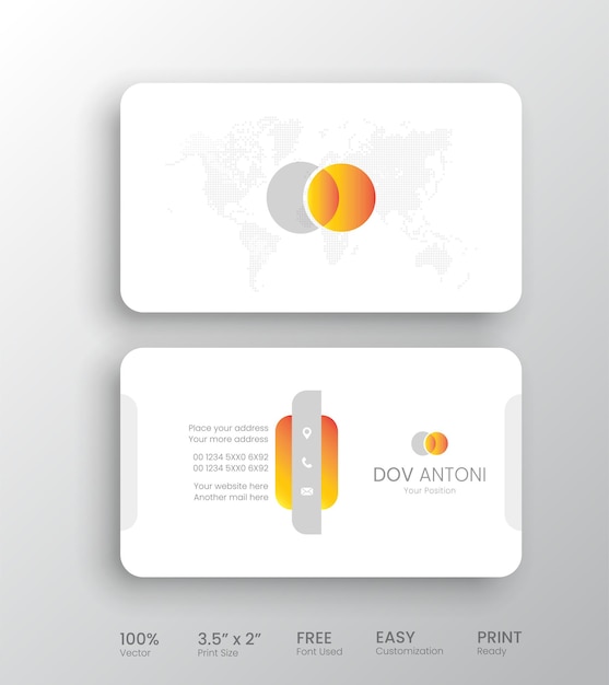 Modern and clean business card template