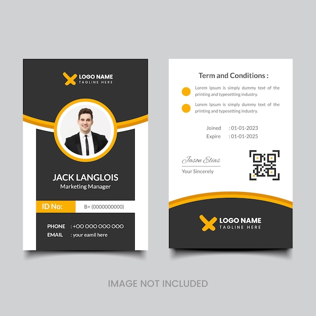 Modern and clean business id card template design