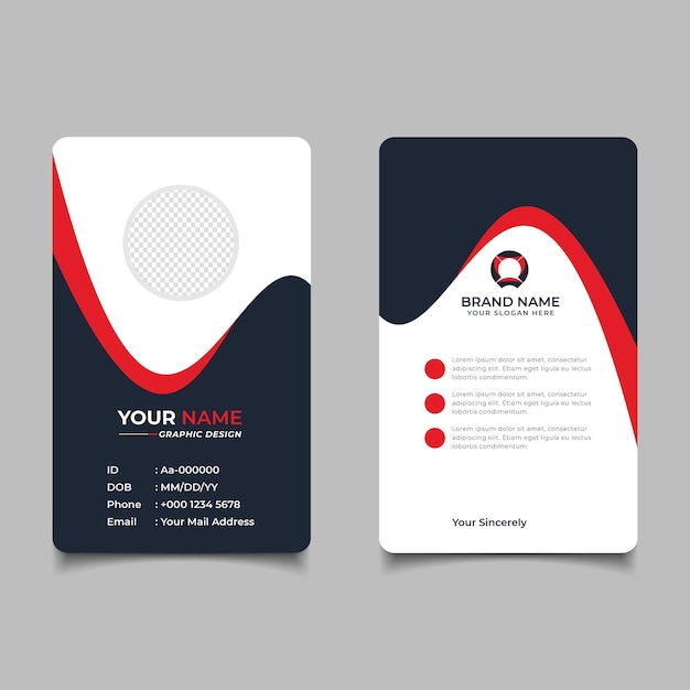 Modern and Clean Business id Card Template Design