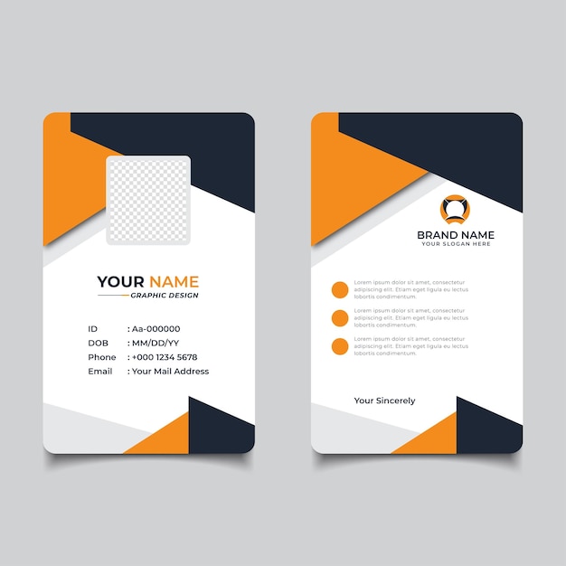 Современный и чистый дизайн шаблона визитной карточки