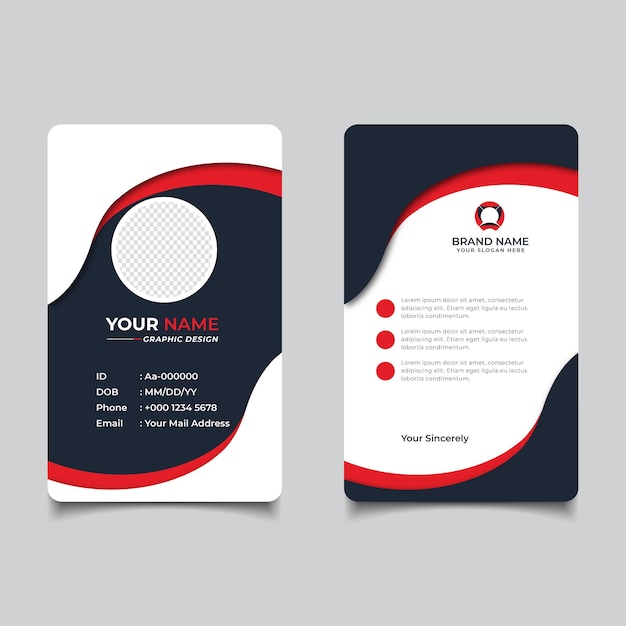 Modern and clean business id card template design