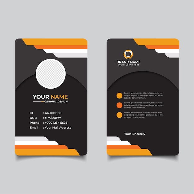 Vector modern and clean business id card template design