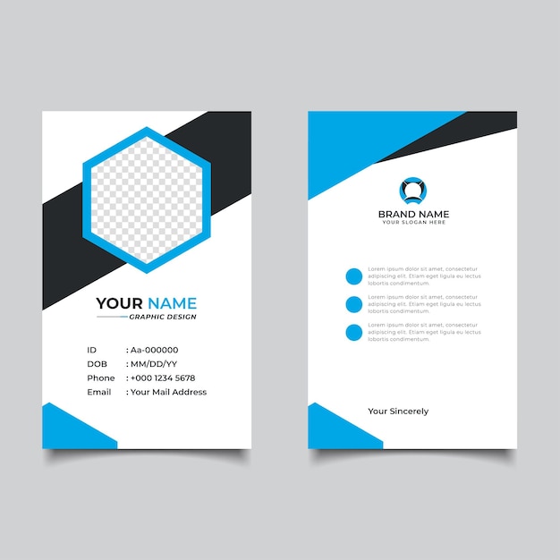 Vector modern and clean business id card template design