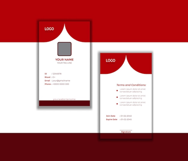 Vector modern and clean business id card template professional id card design template