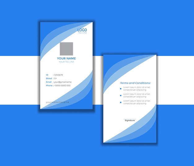 Vector modern and clean business id card template professional id card design template