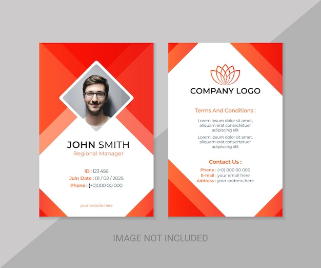 Modern and clean business id card template