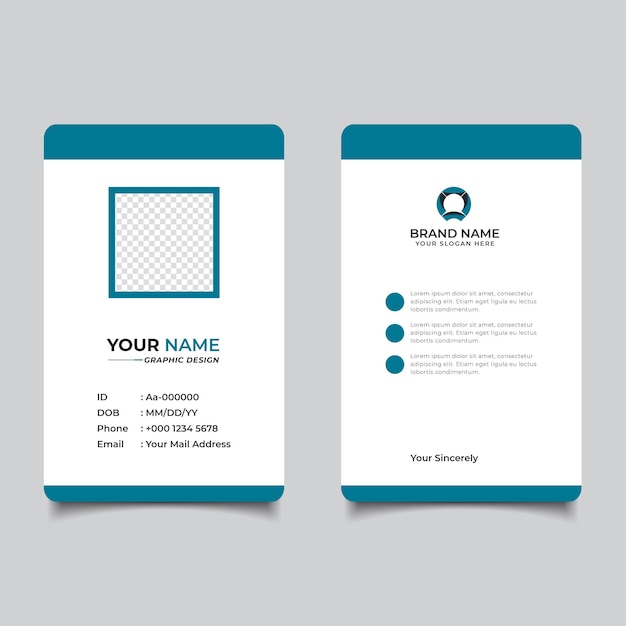 Modern and Clean Business id Card Template