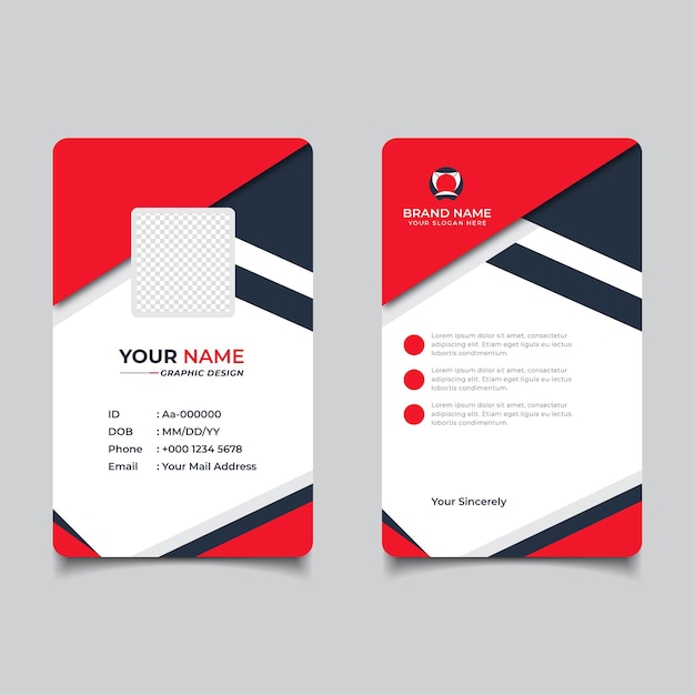 Modern and clean business id card template