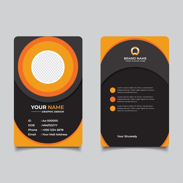 Vector modern and clean business id card template