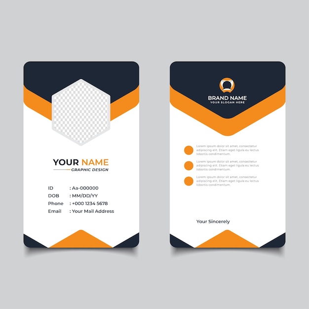 Modern and Clean Business id Card Template