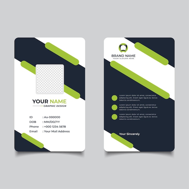 Vector modern and clean business id card template