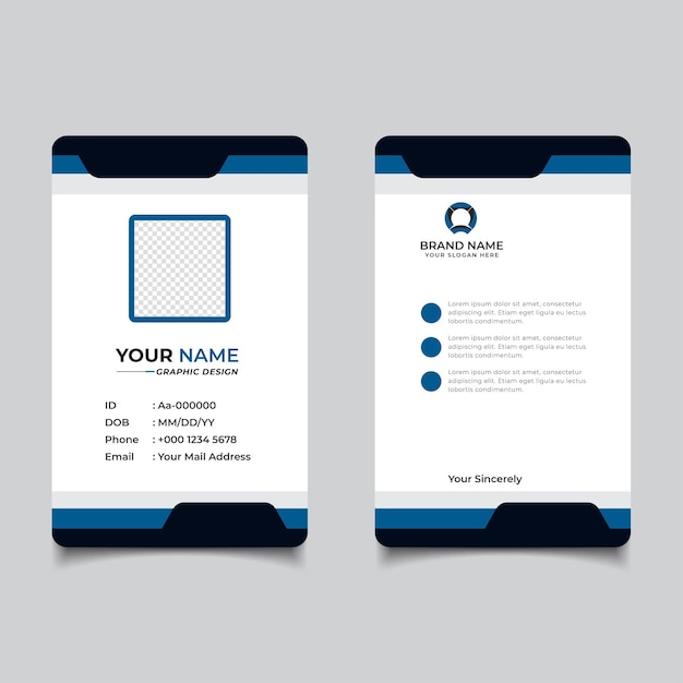 Modern and Clean Business id Card Template