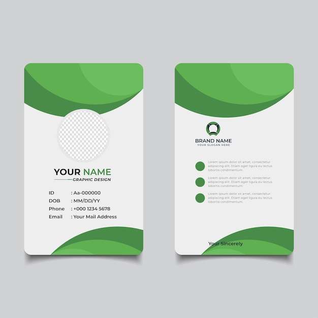 Modern and clean business id card template