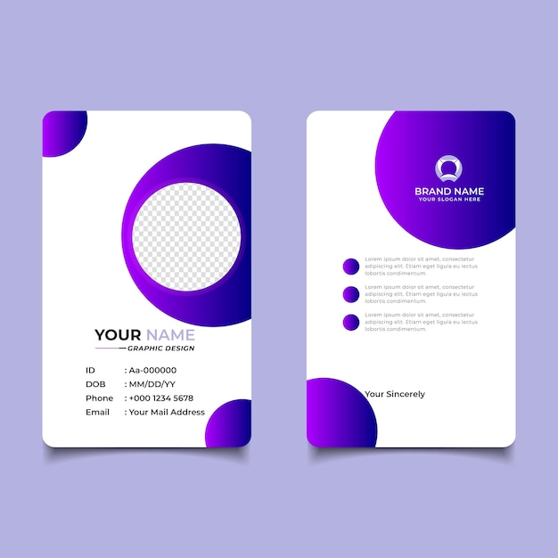 Modern and Clean Business id Card Template