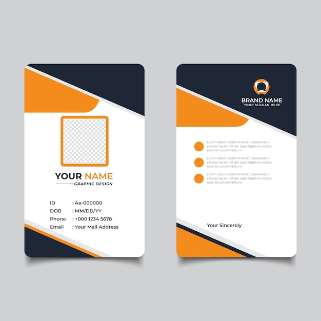 Modern and Clean Business id Card Template