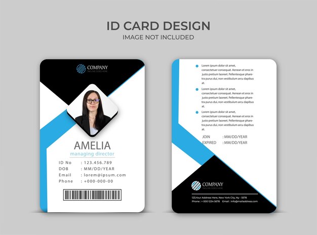 Modern and clean business id card template