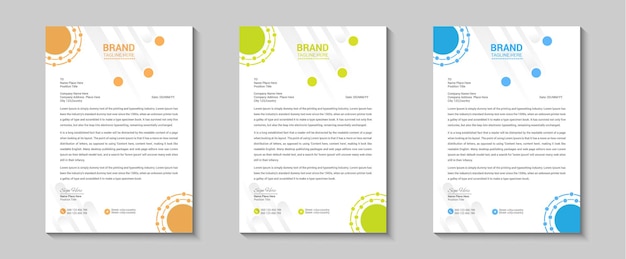 Vector modern and clean business letterhead template design
