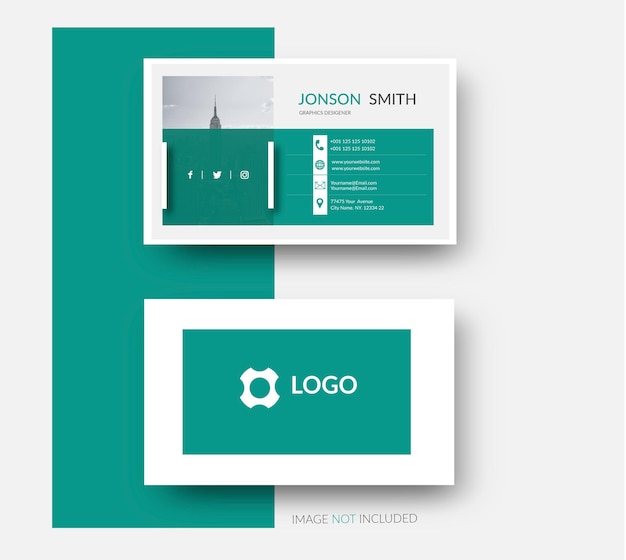 Modern clean corporate business card design template