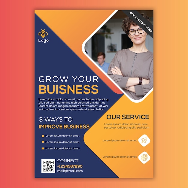 Vector modern clean corporate business flyer template design