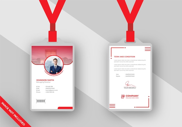 Modern Clean Corporate office ID Card Design Template