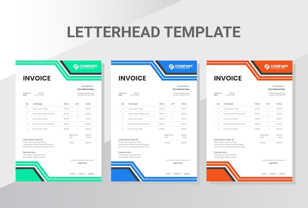 Modern and clean invoice template