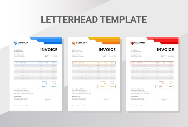 Modern and clean invoice template